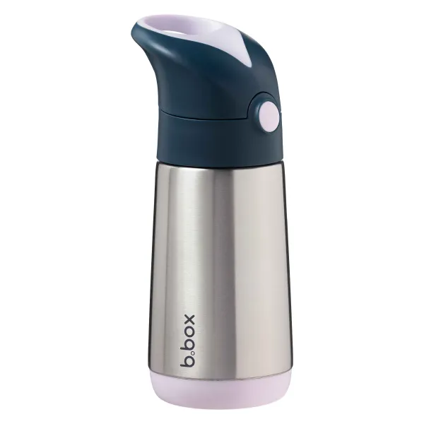 Termoska na pitie so slamkou 350 ml - indigo/ružová