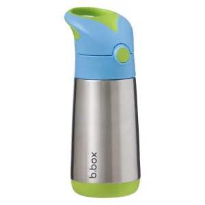Termoska na pitie so slamkou 350 ml - modrá/zelená