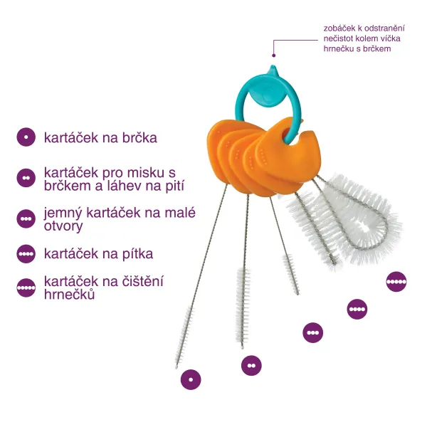 Súprava kefiek na čistenie