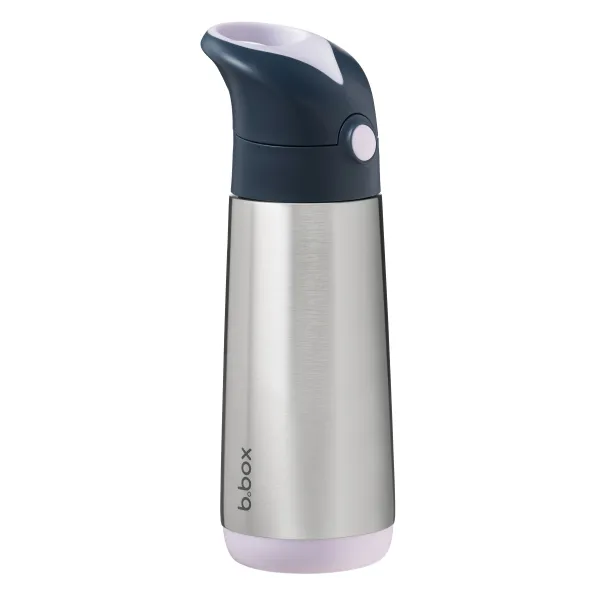 Termoska na pitie so slamkou 500 ml - indigo/ružová