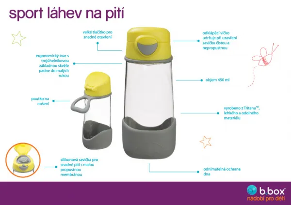Sport fľaša na pitie 450 ml – emerald forest
