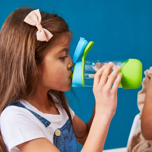 Sport fľaša na pitie 450 ml – modrá/zelená