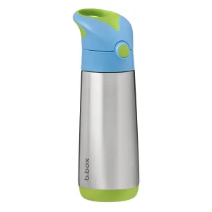 Termoska na pitie so slamkou 500 ml - modrá/zelená