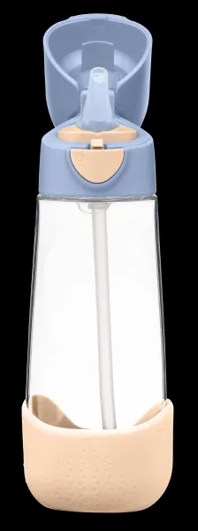 Fľaša na pitie so slamkou 600 ml - broskyňová