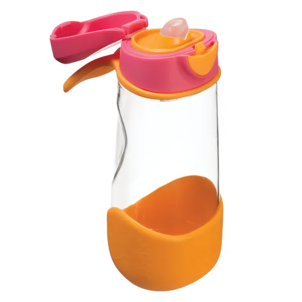 Sport fľaša na pitie 450 ml – ružová/oranžová