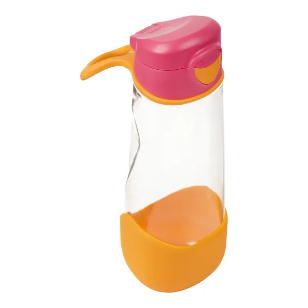 Sport fľaša na pitie 600 ml - ružová/oranžová