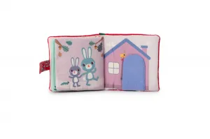 Lilliputiens Playbook Little Red Riding Hood kontrastná edukatívna knižka s hryzadielkom 6 m+ 1 ks