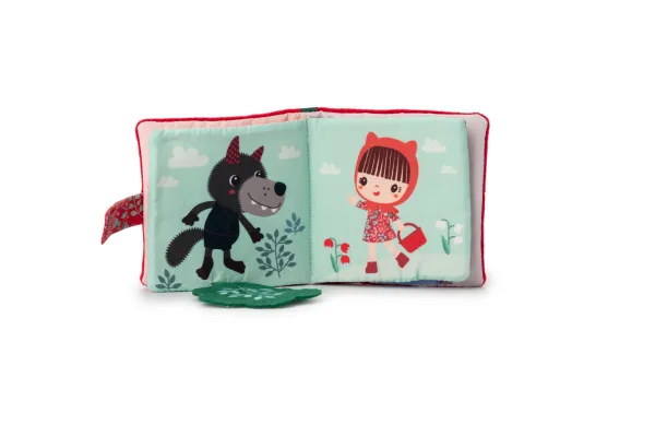 Lilliputiens Playbook Little Red Riding Hood kontrastná edukatívna knižka s hryzadielkom 6 m+ 1 ks
