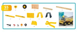 Brio Builder - sklápač Volvo - 55 ks