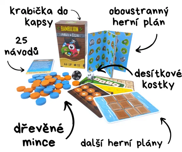 Bambilion detských hier - piráti a čísla