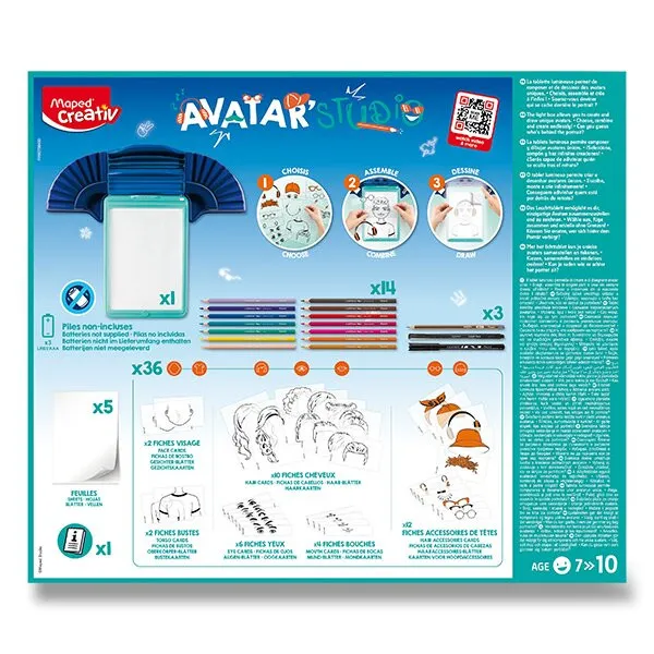 Súprava Maped Creativ Avatar Studio tabuľka s podsvietením