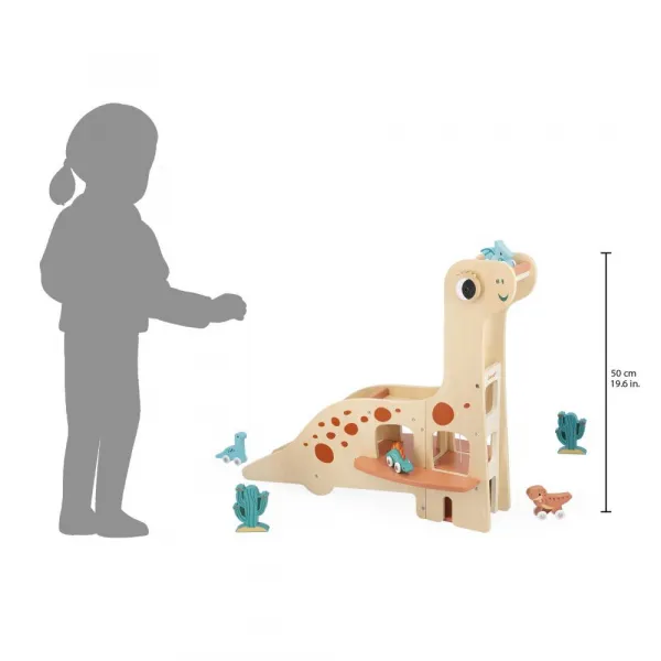 Drevená dinosauria garáž