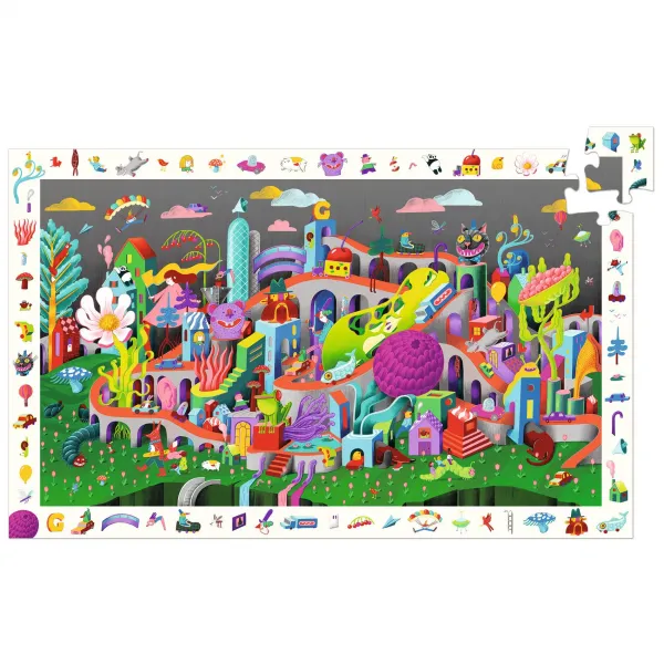 Vyhľadávacie puzzle s plagátom - Mesto budúcnosti - 200 ks