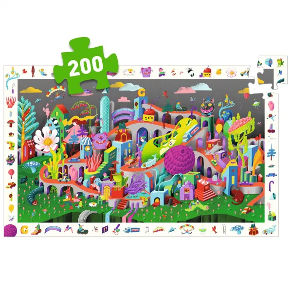 Vyhľadávacie puzzle s plagátom - Mesto budúcnosti - 200 ks