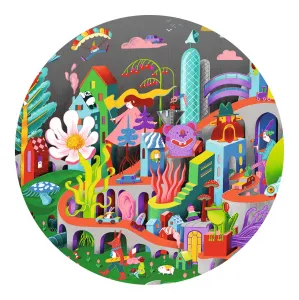 Vyhľadávacie puzzle s plagátom - Mesto budúcnosti - 200 ks