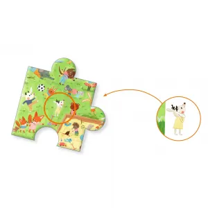 Vyhľadávacie puzzle s plagátom - Ihrisko pre zvieratká - 35 ks