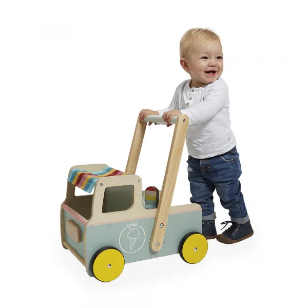 Drevený vozík - zmrzlinárske auto
