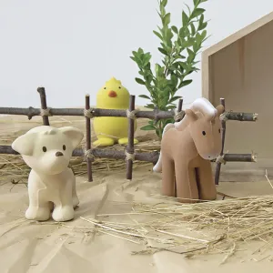 Tikiri hryzadielko a hrkálka z prírodnej gumy Pes