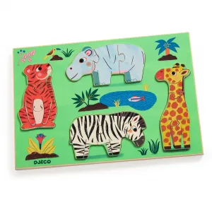 Drevené puzzle - zvieratá z divočiny