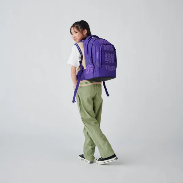 Študentský batoh Ergobag Satch Pack – Bright Faces - reflexný
