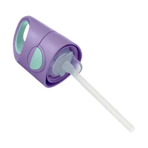 Fľaša na pitie so slamkou 450 ml - lilac pop
