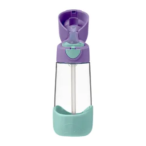 Fľaša na pitie so slamkou 450 ml - lilac pop