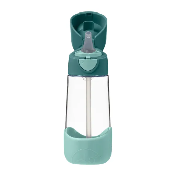 Fľaša na pitie so slamkou 450 ml - emerald forest