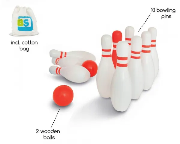 Bowling - červená & biela