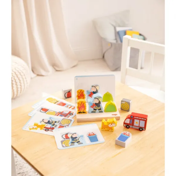 Drevená logická hra - Hasiči