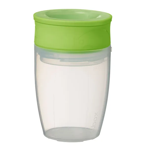 360° netečúci učiaci hrnček 250 ml - modrá/zelená