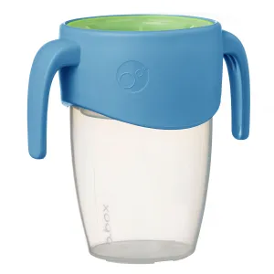 360° netečúci učiaci hrnček 250 ml - modrá/zelená