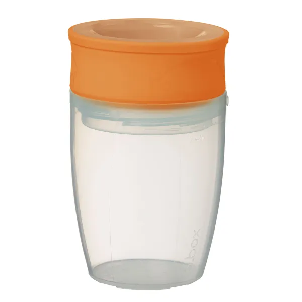 360° netečúci učiaci hrnček 250 ml - ružová/oranžová