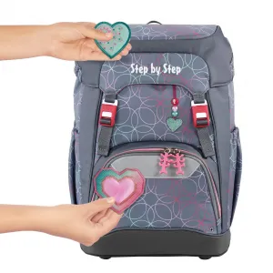 Školský batoh Step by Step GRADE Glitter Heart Hazle