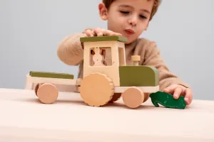 Trixie Drevený traktor s valníkom