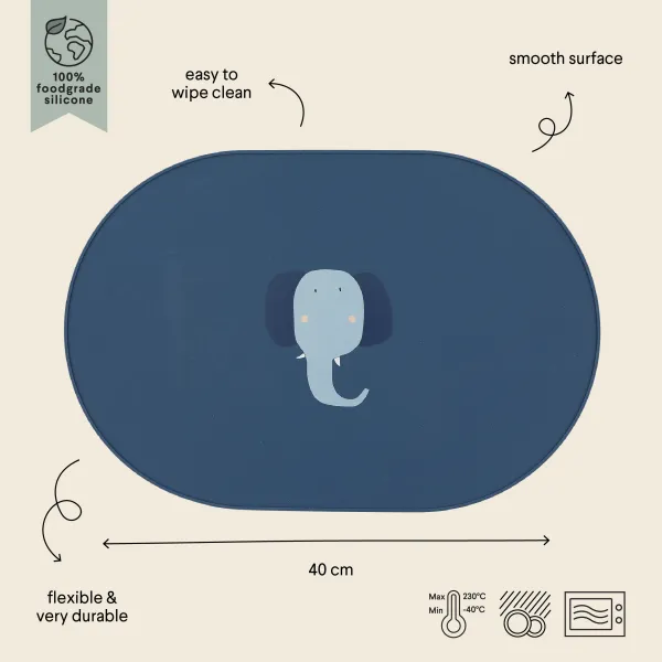 Detské silikónové prestieranie Mrs. Elephant