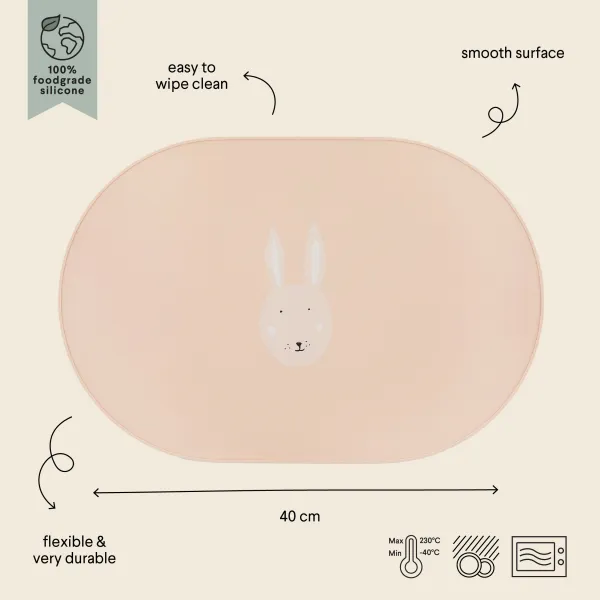 Detské silikónové prestieranie Mrs. Rabbit