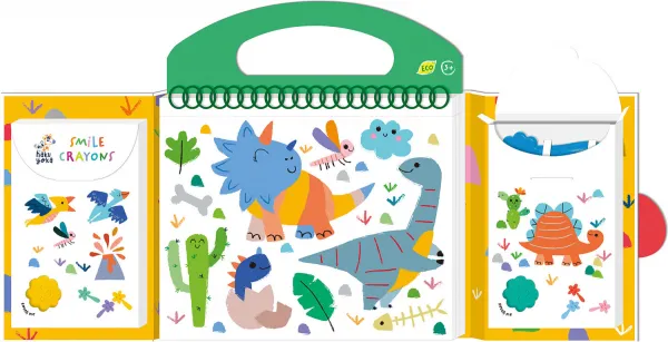 Prvé maľovanie s voskovkou - dinosaury