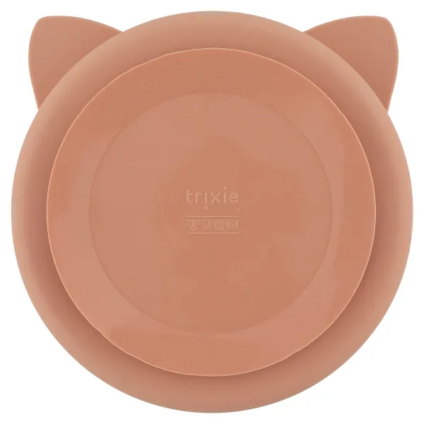 Detský silikónový tanier s prísavkou Mrs. Cat