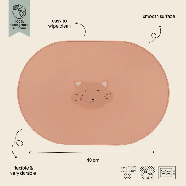 Detské silikónové prestieranie Mrs. Cat