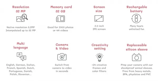 Detský digitálny fotoaparát Zoo Friends - mačka