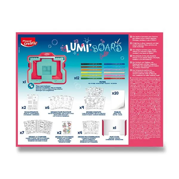 Súprava Maped Lumi Board - tabuľa s podsvietením - morská víla