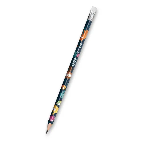 Grafitová ceruzka Maped Jungle Fever s gumou, 2 ks+nadstavec, tvrdosť HB