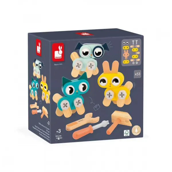 BricoKids - 3 malé zvieratká na zostavenie