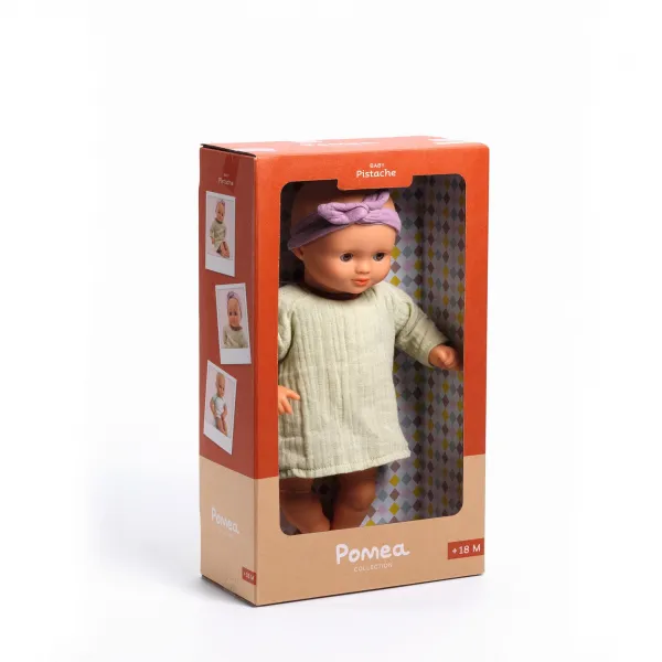 Balíček Baby Pomea s bábikou Pistache - výbavička pre pokojný spánok