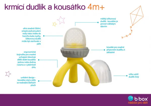 Kŕmiaci cumlík a hryzadielko - svetlomodré