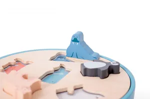 Drevené obrysové puzzle