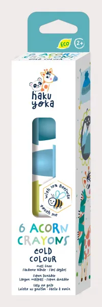 Kužeľové voskovky - studené farby, 6 ks