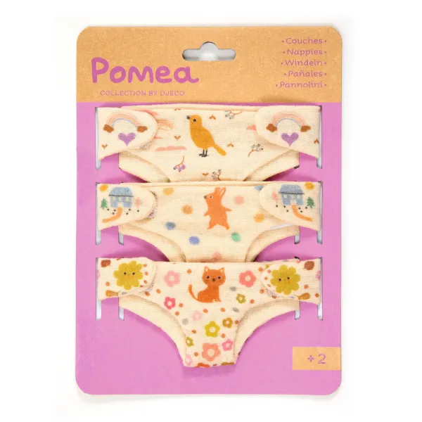 Baby Pomea - súprava 3 plienok