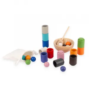 Montessori guľôčky a poháriky