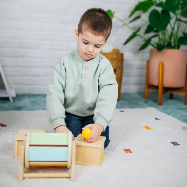 Montessori krabička s guľôčkou